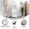 Merrick Lane Delilah 2 Drawer Bathroom Storage Cabinet Organizer with Open Display Shelf